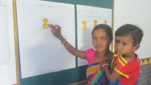 Chandrabati Kadraka, 22, with her little girl, Tiki.